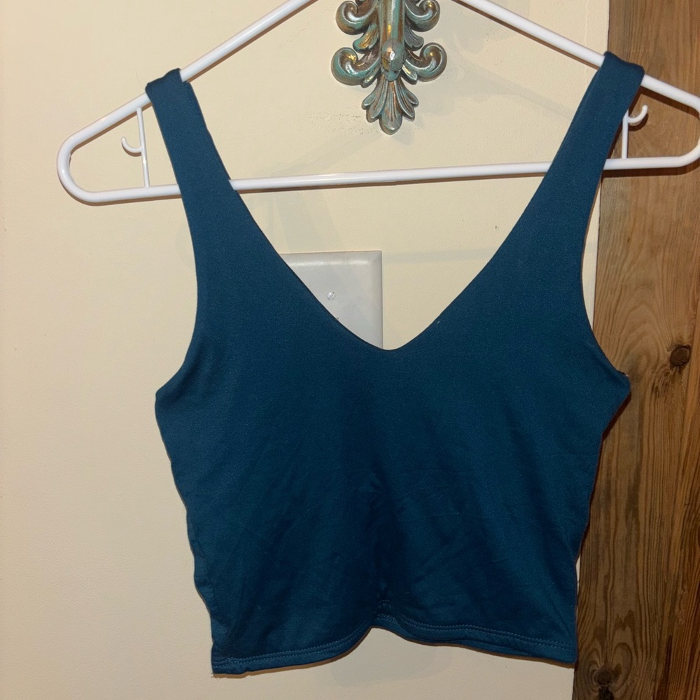 Teal athletic tank top